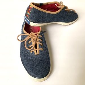 Keds Wool Embroidered Back Classic Lace Up Sneaker